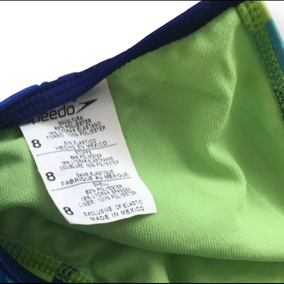 Speedo Bikini Racing 2 Piece Blue Green Aqua Panda Beijing - Picture 3 of 7